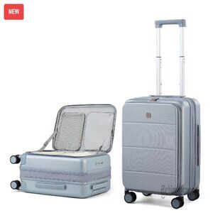 20-Inch Expandable Hard Shell Carry-On Luggage with Spinner Wheels
